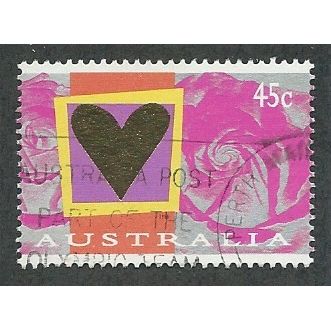 AUS 1996 45c 'ST VALENTINES DAY' FINE USED (EBID47-955)
