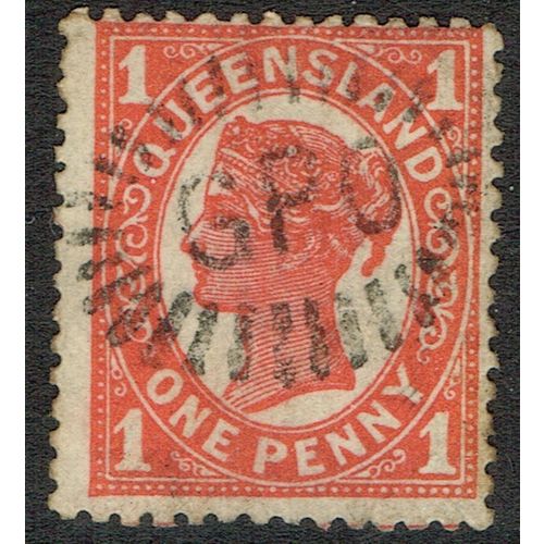 Queensland 1897 1d Vermilion SG233 FU