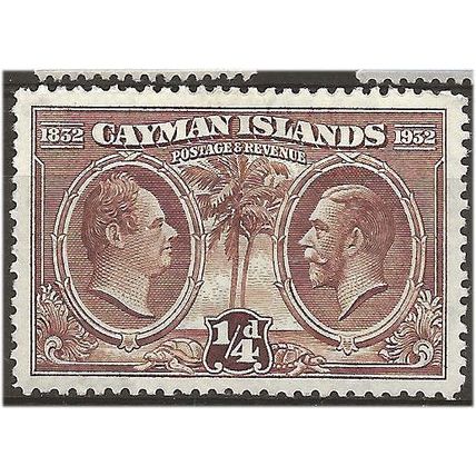 Cayman Islands 1932 SG84 1/4d Brown Mounted Mint .. ..