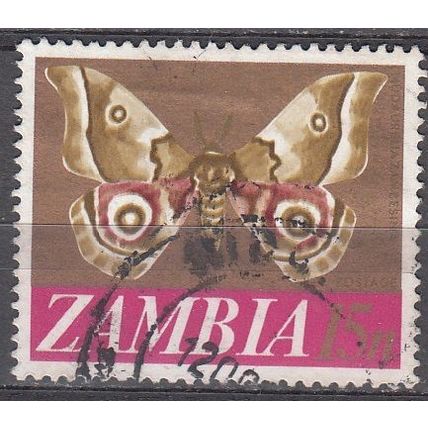 Zambia 1968 Michel 45 O Cote (2002) 0.30 Euro Papillon Nudaurelia zambesina