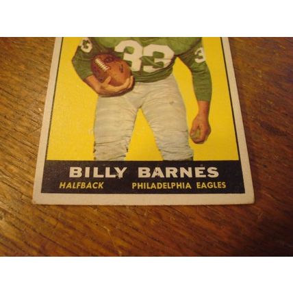 1961 Topps, BILLY BARNES, #97, Philadelphia Eagles