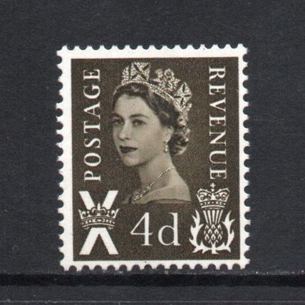 Scotland - 1967-70 - 4d Olive-Sepia (sgS9) Mint Never Hinged
