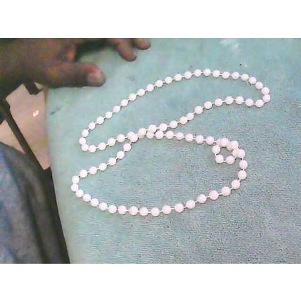 Vintage White beaded Long Necklace