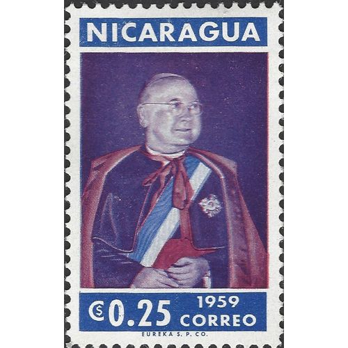 NICARAGUA, Cardinal Spellman, blue 1959, $2.00