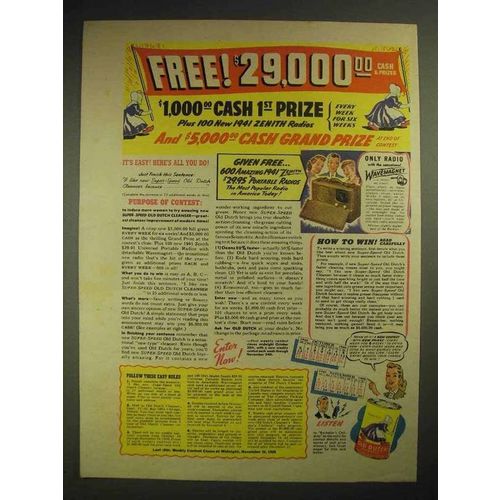 1940 Old Dutch Cleanser Ad - Cash & Prizes