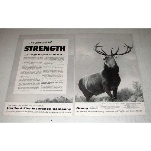 1957 Hartford Insurance Ad - Picture of Strength