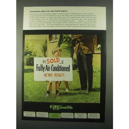 1967 A.O. Smith Air Conditioning Ad - Investment Advice