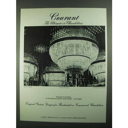 1981 Courant Stairwell Chandelier Ad - MGM Grand Hotel - Ultimate