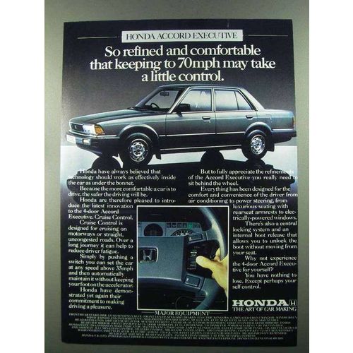 1983 Honda Accord Executive Ad - Refined Comfortable