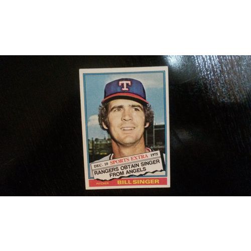 1976 Topps Traded Card # 411T Bill Singer Very Good-Excellent (4) Texas Rangers