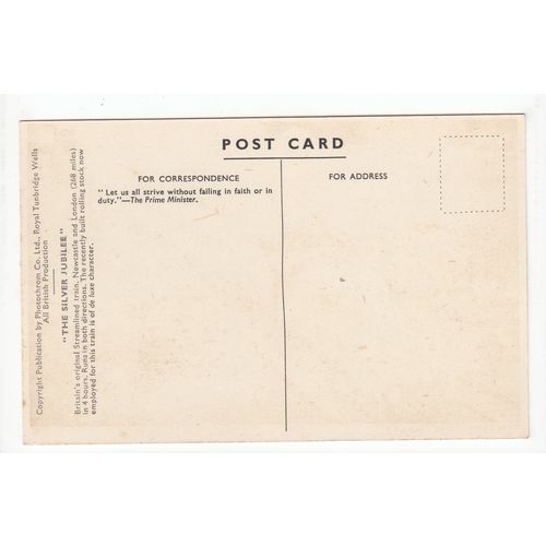 The Silver Jubilee Steam Locomotive LNER Railway Postcard 10