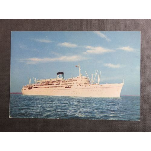RHMS Brittany Formerly RHMS Bretagne - Europe Australia Line Postcard