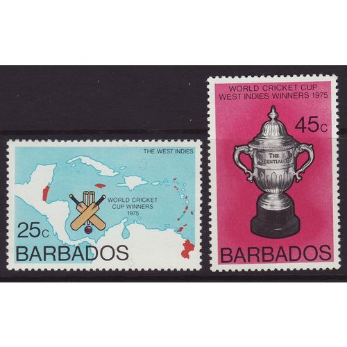 Barbados 1976 SG 259-60 UMM - Sport/Cricket (E-437)