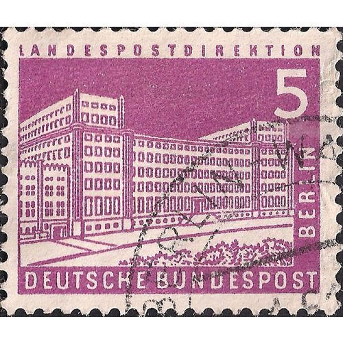 GERMANY, BERLIN, Landespostdirektion, brown 1957, 5 Pf, #2