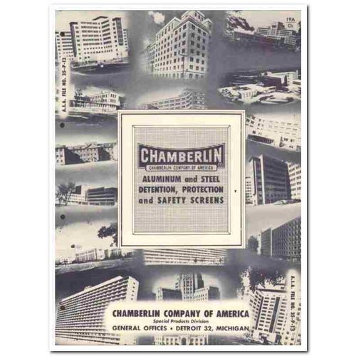 CHAMBERLIN COMPANY 1958 detention safety screens vintage catalog