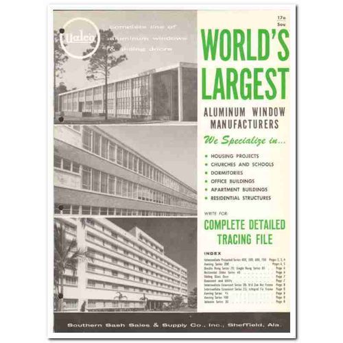 SOUTHERN SASH SALES SUPPLY COMPANY 1962 windows vintage catalog