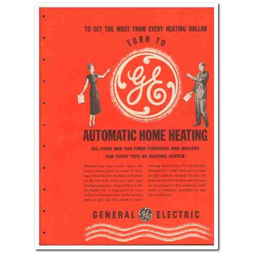 General Electric Company 1948 Vintage Catalog Heating Home Automatic