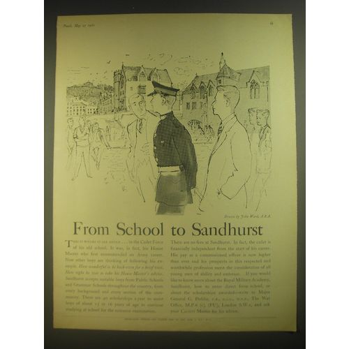 1960 Royal Military Academy Sandhurst Ad - From School to Sandhurst