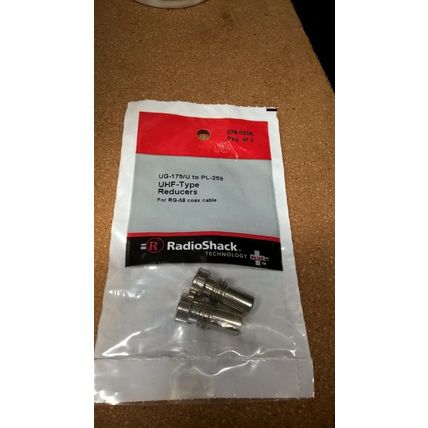 Radioshack UG-175/U to PL-259 UHF Type Reducers for RG-58 Coax Cable 278-0206