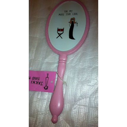 New Pink 'For my movie star look' Jakki Doodles Ladies Hand Mirror