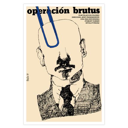Movie Poster decor wall design 4 POLISH film"Operation Brutus"art cinema