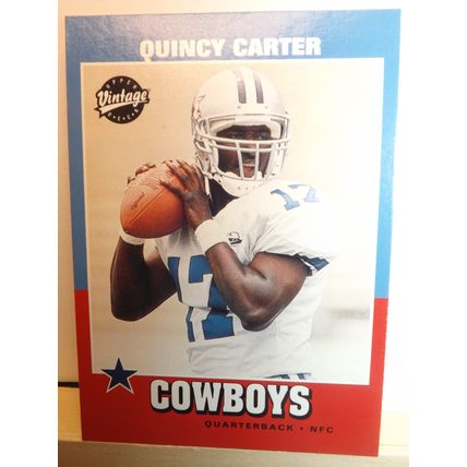 2001Upper Deck QYUINCY CARTER (Dallas Cowboys) Vintage Rookie card #222