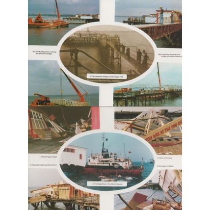 Southend On Sea Essex Pier Destruction Disaster 2x Postcard s