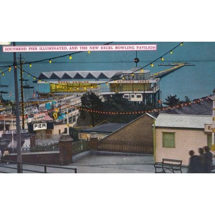 Southend On Sea Essex New Bowling Pavillion Illuminations Postcard