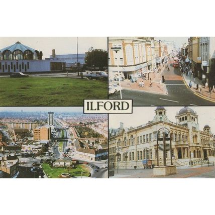 Ilford Library High Road Town Hill 1980s Essex Postcard