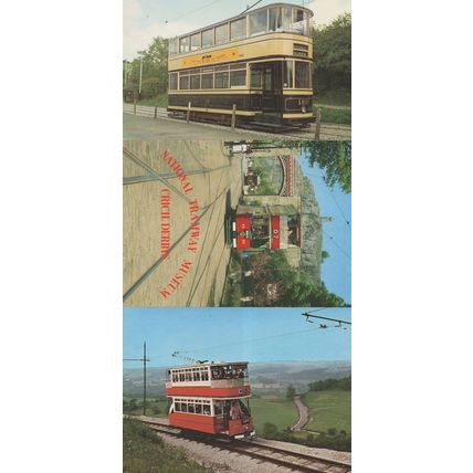 National Tramway Museum Crich Bus Tours Tram 3x Postcard s