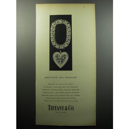 1956 Tiffany & Co. Jewelry Ad - Mother's Day Present