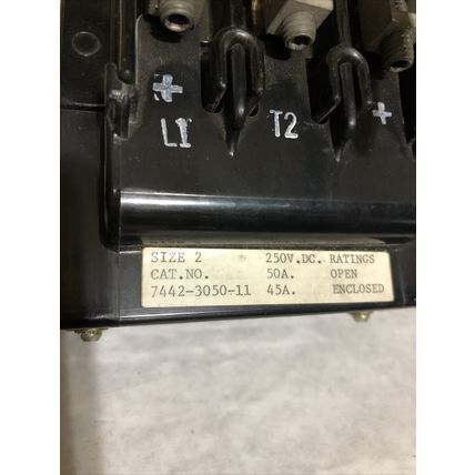 WARD LEONARD 7442-3050-11 CONTACTOR, SIZE 2, 250VDC, 50A,FG