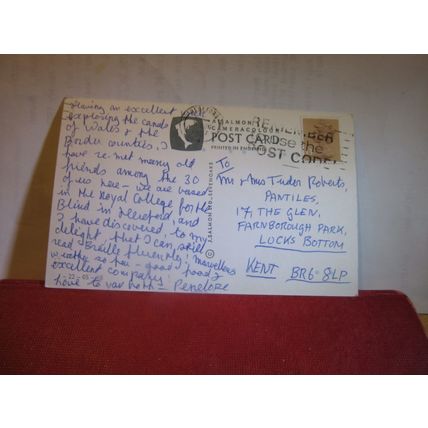 LIFT BRIDGE, WRENBURY, LLANGOLLEN CANAL, WALES used postcard 1987 pm =