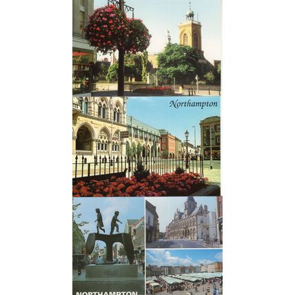 Northampton St Giles Square Guildhall Pizza 3x Postcard s
