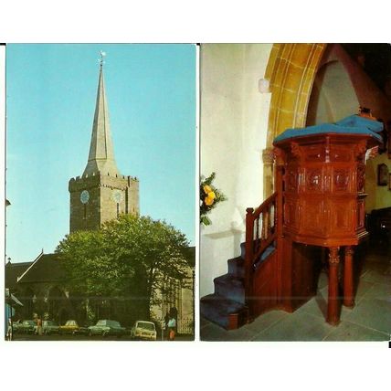 Wales TENBY St Mary's Church 5 Postcards by Photo Precision