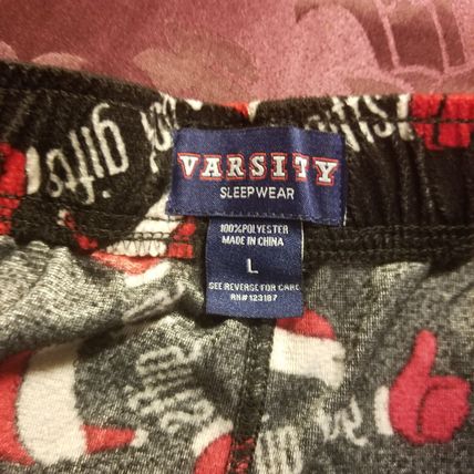 Varsity Sleepwear PJ Pants + L + Holiday