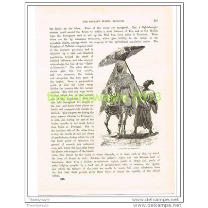 A SULTAN OF MOROCCO, Book Illustration c1890