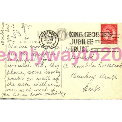 Lido, Worthing, Sussex, 1960, Postcard