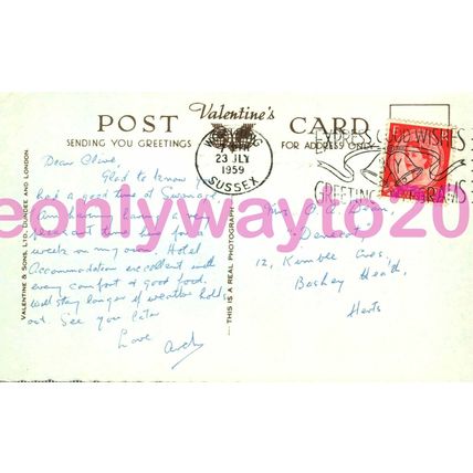 Marine Parade & Pier, Worthing, Sussex, 1959, Postcard