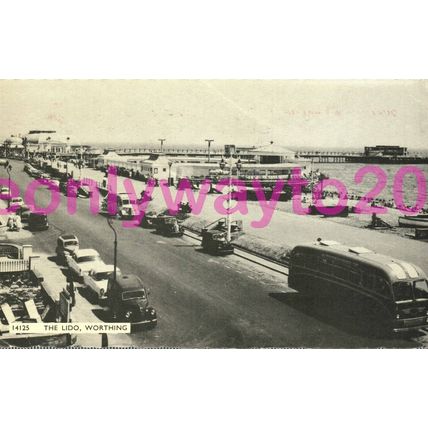 Lido, Worthing, Sussex, 1960, Postcard