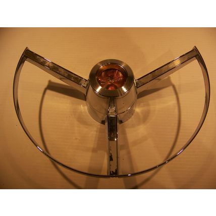1965 CHRYSLER NEW YORKER STEERING WHEEL HORN RING AND CAP OEM #2530215