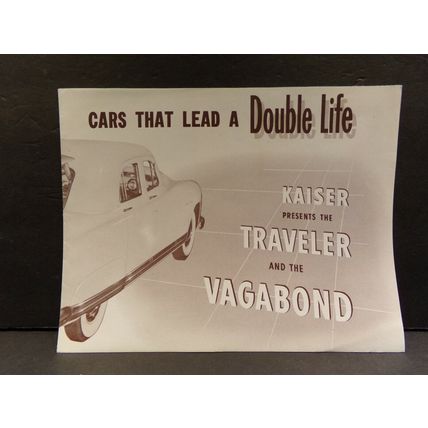 Kaiser Presents the Traveler and the Vagabond Sales Brochure 1949