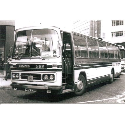 Black & White Photograph of Nottingham Corporation Transport. - HNU 122N