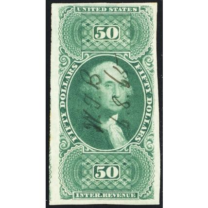 R101a, Used VF $50 Revenue Stamp - SCV $350.00 - Stuart Katz