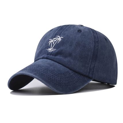 Baseball Caps Sunscreen Hats Baseball Hats Faded Cap Coconut Tree Embroidery