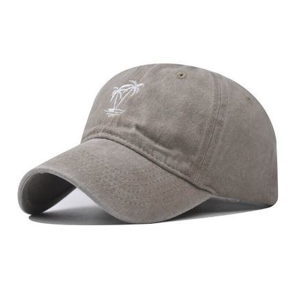 Baseball Caps Sunscreen Hats Baseball Hats Faded Cap Coconut Tree Embroidery