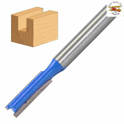 STRAIGHT METRIC CUTTER 1/4" 6mm x 20mm TCT Woodworking Single Fluted Router Bit