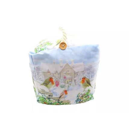 Christmas Robins Doorstop Winter Scene 17 CM Gift Home Decor Festive Holidays