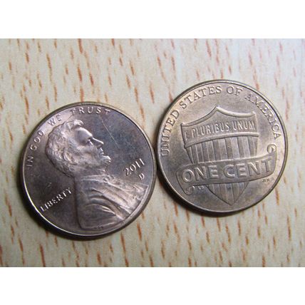 2011d USA 1 Cent Lincoln Memorial Coin