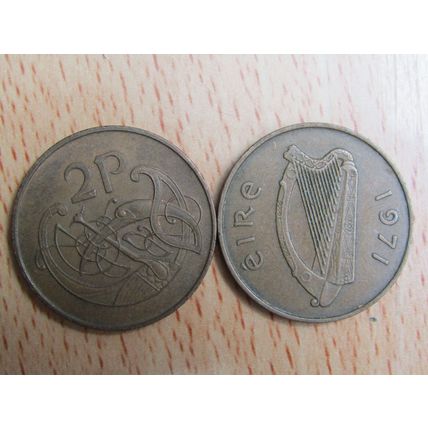 Ireland 1971 2p Coin
